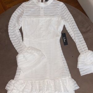 White Ruffle Dress